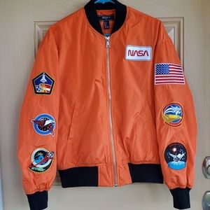 nasa orange bomber jacket
